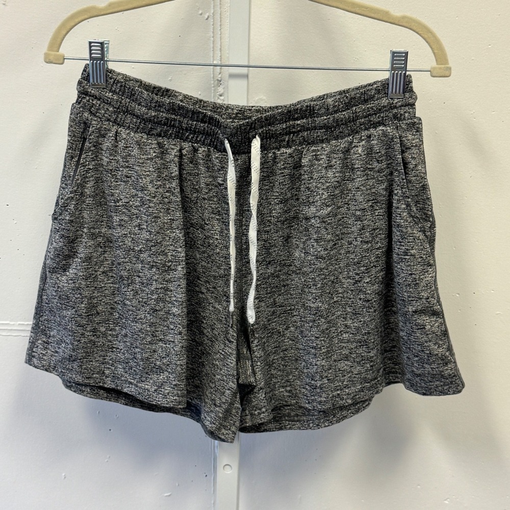 Pacific Trail Womens Gray Space Dye Athletic Shorts Size M Drawstring Pockets